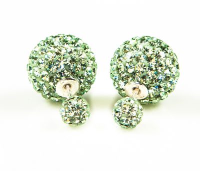 11006 Double Dots Green Crystal