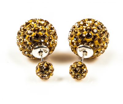 11009 Double Dots Gold Crystal