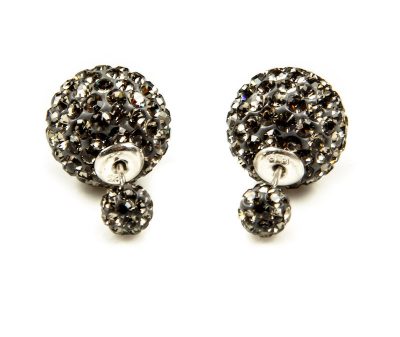 11012 Double Dots Black Diamond Crystal