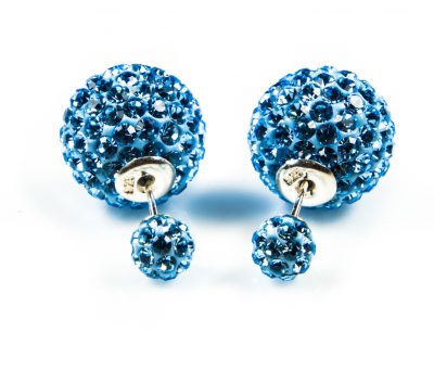 11013 Double Dots Light Blue Crystal