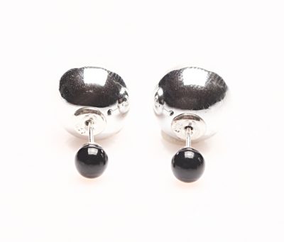 11067 Double Dots Silver meets Black