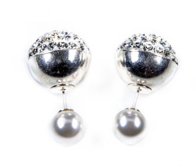 11082 Double Dots Half White Crystal