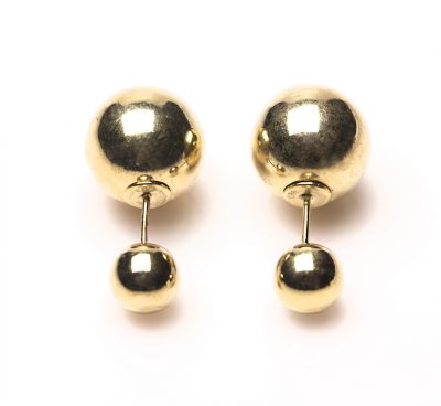 11116 Double Dots Gold-Plated Silver